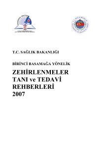 ZEHİRLENMELER TANI ve TEDAVİ REHBERLERİ 2007