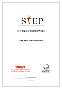 STEP Anket Yanitlari Tablolari - STEP (Sivil Toplum Endeksi Projesi)