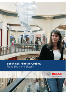 Bosch Ses Yönetim Çözümü Plena Ses Alarm Sistemi