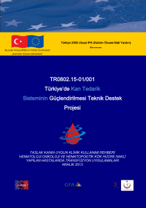 TR0802.15-01/001 Türkiye`de Kan Tedarik Sisteminin
