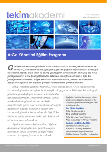ArGe Yönetimi Eğitim Programı