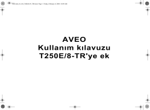 AVEO Kullanım kılavuzu T250E/8-TR`ye ek