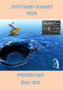 stratrejik plan - Ünye Ticaret ve Sanayi Odası