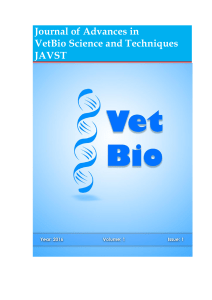 Journal of Advances in VetBio Science and Techniques JAVST
