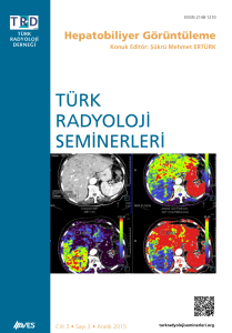 İçindekiler - Türk Radyoloji Seminerleri