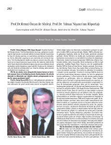 Prof.Dr.Remzi Özcan ile Söylefli. Prof.Dr. Y›lmaz