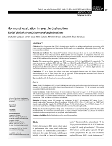 Hormonal evaluation in erectile dysfunction (PDF Available)