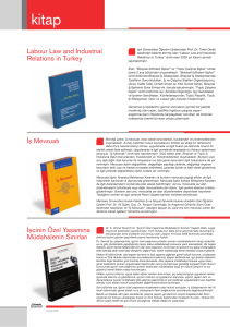 Kitap Tanıtımı - Labour Law and Industrial Relations in Turkey Prof