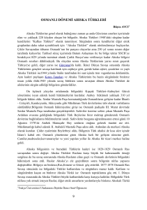 Osmanlı Dönemi Ahıska Türkleri - Uluslararası İlişkiler Öğrenci Dergisi
