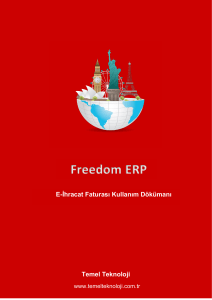 Freedom ERP E-İhracat Faturası