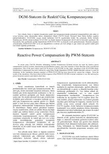 DGM-Statcom ile Reaktif Güç Kompanzasyonu