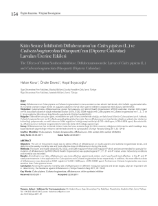 The Effects of Chitin Synthesis Inhibitor, Diflubenzuron on the