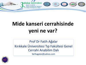 Slayt 1 - Prof. Dr. Fatih Ağalar