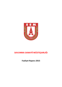SSM 2015 Faaliyet Raporu - Savunma Sanayii Müsteşarlığı