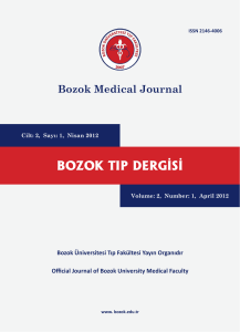 Bozok Üniversitesi Tıp Fakültesi Yayın Organıdır