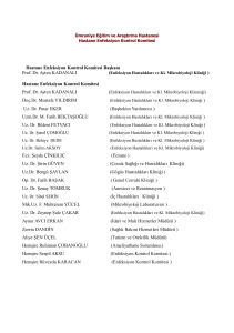 Hastane Enfeksiyon Kontrol Komitesi Başkanı Prof. Dr. Ayten