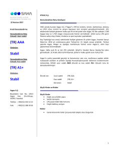 AAA Stabil (TR) A1+ Stabil - SAHA | Kurumsal Yönetim ve Kredi