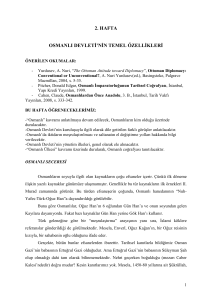 Osmanlı devleti`nin Temel Özellikleri PDF belgesi