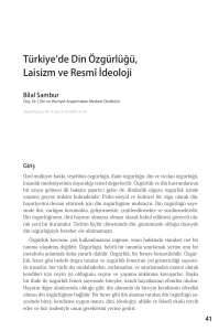 Türkiye`de Din Özgürlüğü, Laisizm ve Resmî İdeoloji