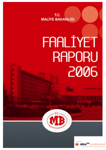 Maliye Bakanlığı 2006 Yılı Faaliyet Raporu