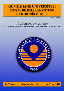 Dergi Sekreteryası - Gümüşhane Üniversitesi Sosyal Bilimler