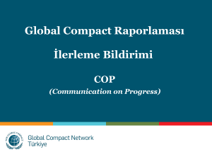 Global Compact Raporlaması Ġlerleme Bildirimi