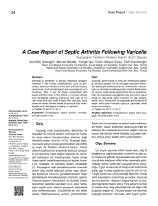 A Case Report of Septic Arthritis Following Varicella