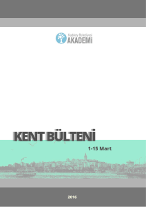 1-15 Mart Bülten Kapağı - Kadıköy Belediyesi Akademi