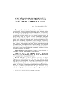 PDF dosyası ektedir - Hukuk Fakültesi Dergisi