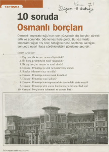 10 soruda OsmanlI borçları - ŞEHİR e