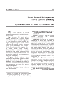 Koroid Neovaskülarizasyonu ve Koroid Osteomu Birlikteliği