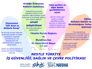 nestle türkiye iş güvenliği, sağlık ve çevre politikası