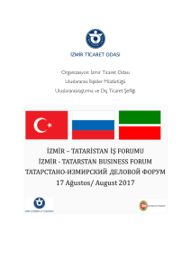 Organizasyon: İzmir Ticaret Odası Uluslararası İlişkiler Müdürlüğü