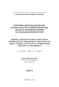 CİLT I - Atatürk Araştırma Merkezi