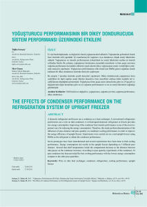 the effects of condenser performance on the refrıgeratıon system of