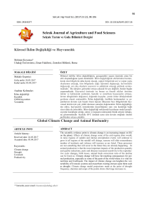 Selcuk Journal of Agriculture and Food Sciences Küresel İklim