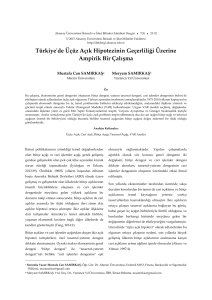 Türkiye`de Üçüz Açık Hipotezinin Geçerliliği Üzerine Ampirik Bir
