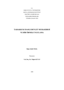 tahakkuk esaslı devlet muhasebes ve br örnek uygulama