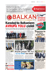 AVRUPA YOLU çizildi - Balkan Günlüğü Gazetesi