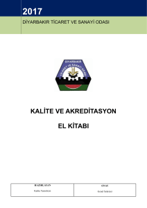 kalite ve akreditasyon el kitabı - Diyarbakır Ticaret ve Sanayi Odası