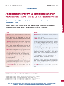 PDF - Akut koroner sendrom ve stabil koroner arter hastalarında
