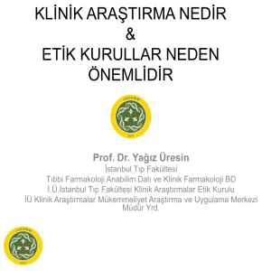 1.yağız üresin - İstanbul Üniversitesi Klinik Araştırmalar