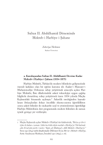 Sultan II. Abdülhamid Döneminde Mekteb-i Harbiye
