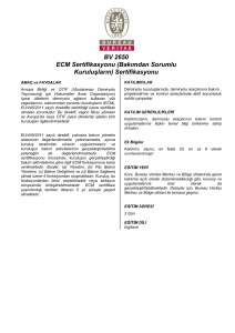 BV 2650 ECM Sertifikasyonu (Bakımdan Sorumlu Kuruluşların