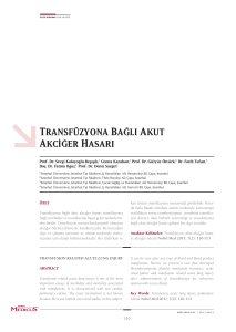 transfüzyona bağlı akut akciğer hasarı