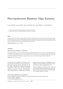 436-439 Plevropulmoner Blastom