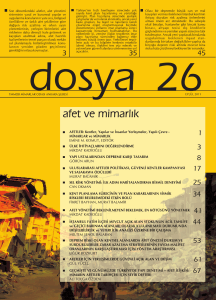 Dosya 26: afet ve mimarlık - Mimarlar Odası Ankara Şubesi