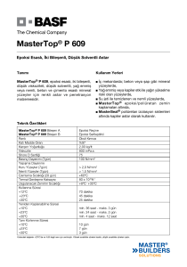 MasterTop® P 609 - AYTEKİN TEKNİK YAPI