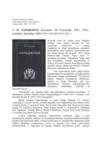 VM ZAPOROJETS, Selçuklar, M.:Voenizdat, 2011. 295s.
