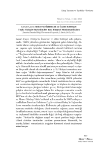 Türkiye`de İslamcılık ve İslâmî Edebiyat